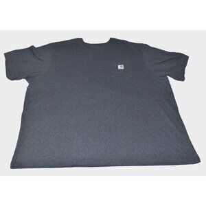 Carhartt K87 Shirt Men Size 4XL Gray Loose Fit Short Sleeve Utility Workwear